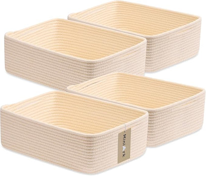 Large Shallow Organizing Baskets 15x11x5.1 Inches by MiniArkStorageBasketsHome