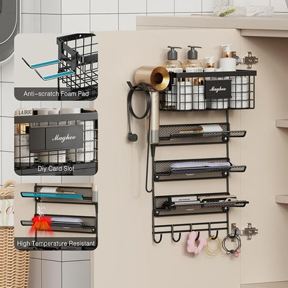 Hair Dryer Holder Wall Mounted, Adheisve Hair Styling Tool Organizer - Image 2