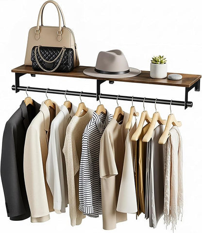 Luxspire Wall Mounted Clothes Rack, 43.3inch Clothing Racks by Luxspire