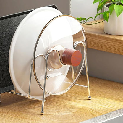 Uonlytech Multipurpose Silver Kitchen Pot Lid Holder Rack - Image 6
