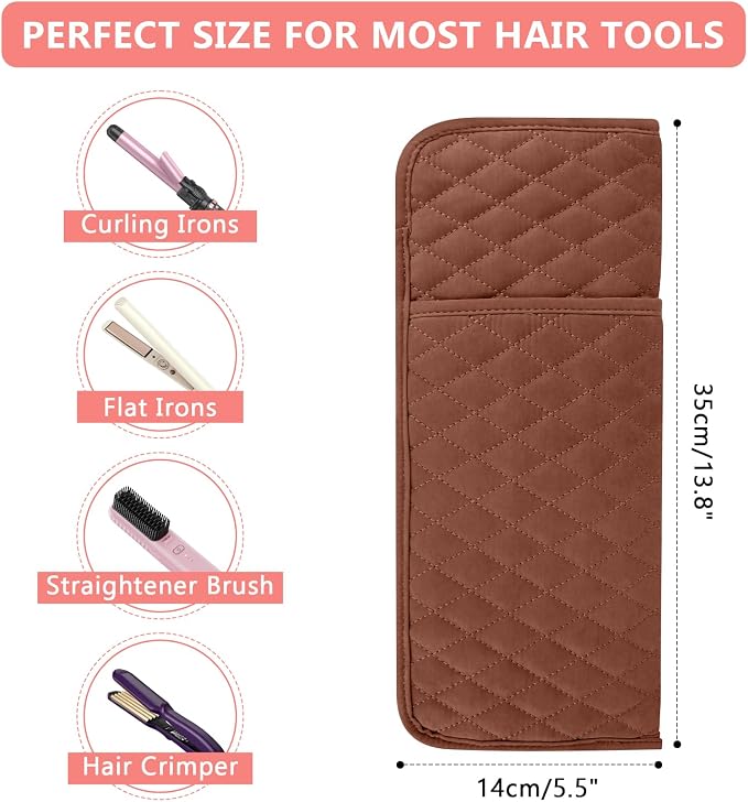 Heat Resistant Hair Tools Organizer Bag Portable Travel Storage Cover Pouch - Image 5