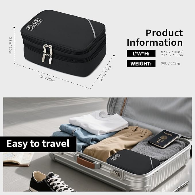 Lanola Electronic Organizer, Travel Cable Organizer Bag Pouch Electronic - Image 2