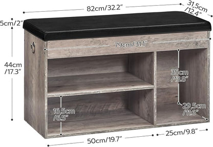 HOOBRO Shoe Storage Bench with Cushion, 32.3'' Entryway Bench with Lift Top - Image 3