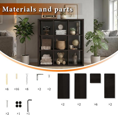 WannabeMyself【2026 Wooden Thick Frame】 9 Cube Storage Organizer - Image 7