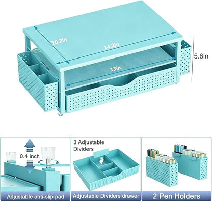Spacrea Desk Organizer and Accessories, Computer Monitor Stand Riser - Image 5