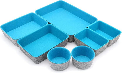 Welaxy Drawer organizers bins felt tray desk storage bins dividers small - Image 2