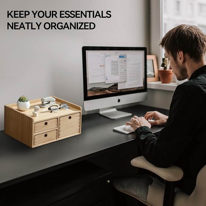KIRIGEN Desk Organizer with 3 Drawers - Image 5