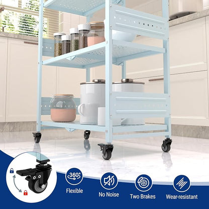 WORKPRO 4-Tier Folding Shelf, No-Assembly Metal Storage Rack - Image 6