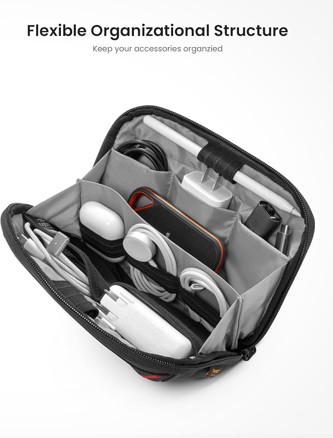 tomtoc Travel Cable Organizer Pouch, Electronics Accessories Organizer Portable - Image 2