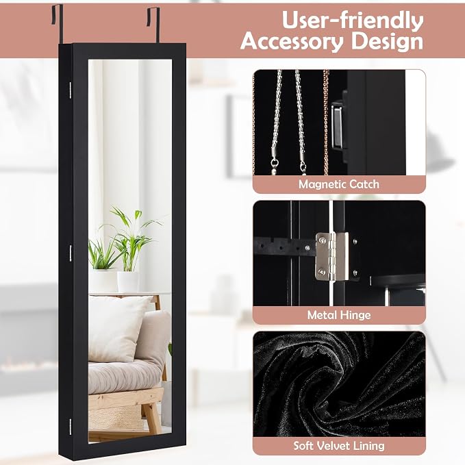 HAPPYGRILL Wall Mounted Jewelry Cabinet - Image 4