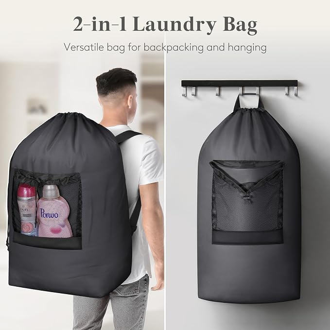 Lifewit Laundry Bag, Extra Large Laundry Backpack - Image 4