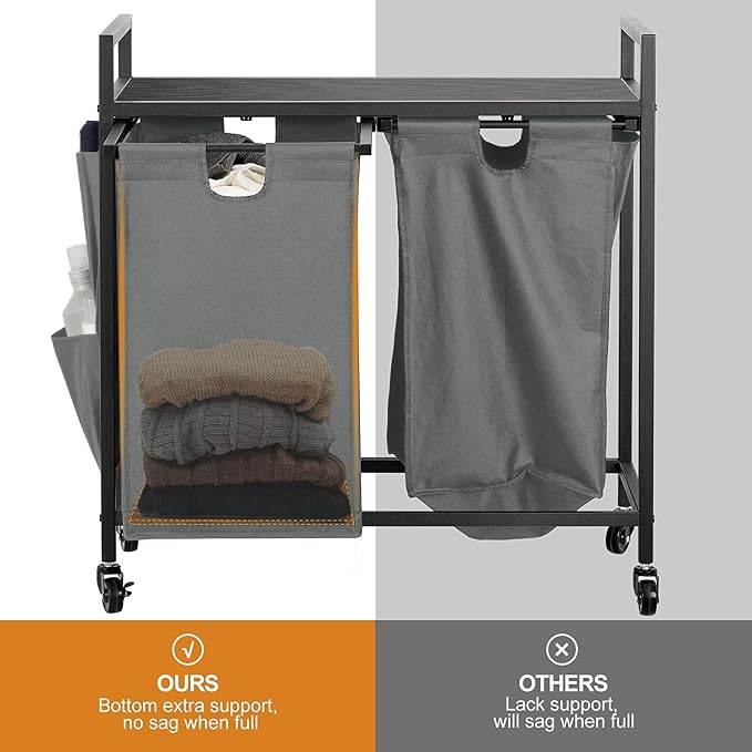 WOWLIVE Double Laundry Hamper - Image 7