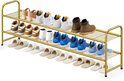 KEETDY 2-Tier Long Shoe Rack for Closet Metal Shoe Organizer for Entryway by KEETDY