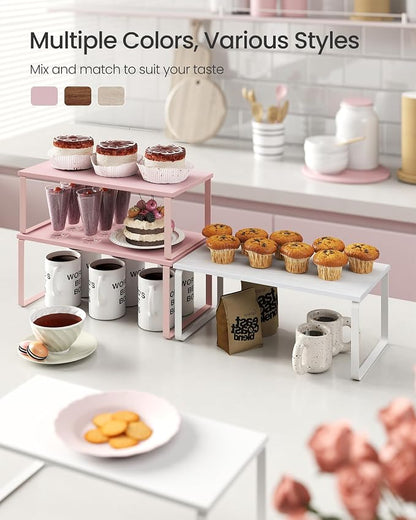 SONGMICS Cabinet Organizer Shelf, Kitchen Storage, Spice Rack, Expandable - Image 3