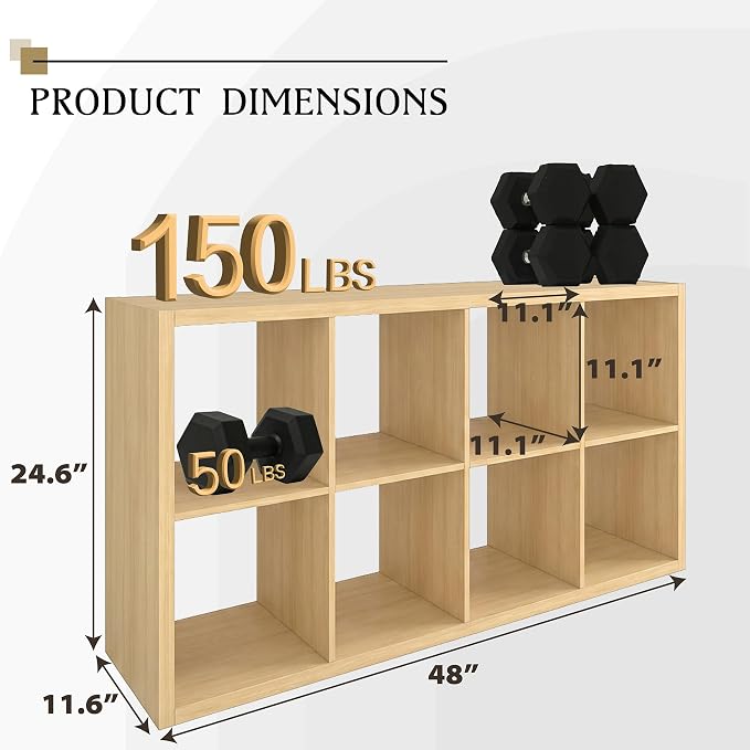 WannabeMyself【2026 Wooden Thick Frame】 8 Cube Storage Organizer - Image 2