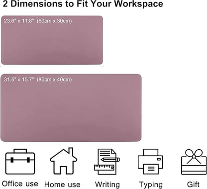 SUJAYU Dual Sided PU Leather Desk Pad, Mouse Pad, Office Desk Mat, Non-Slip - Image 2