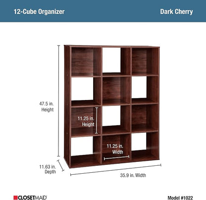 ClosetMaid Cubeicals 12 Cube Storage Shelf Organizer Bookshelf, Vertical or - Image 3
