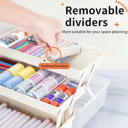 TERGOO 14in 3-Layer Multipurpose Craft Organizers and Storage - Image 3