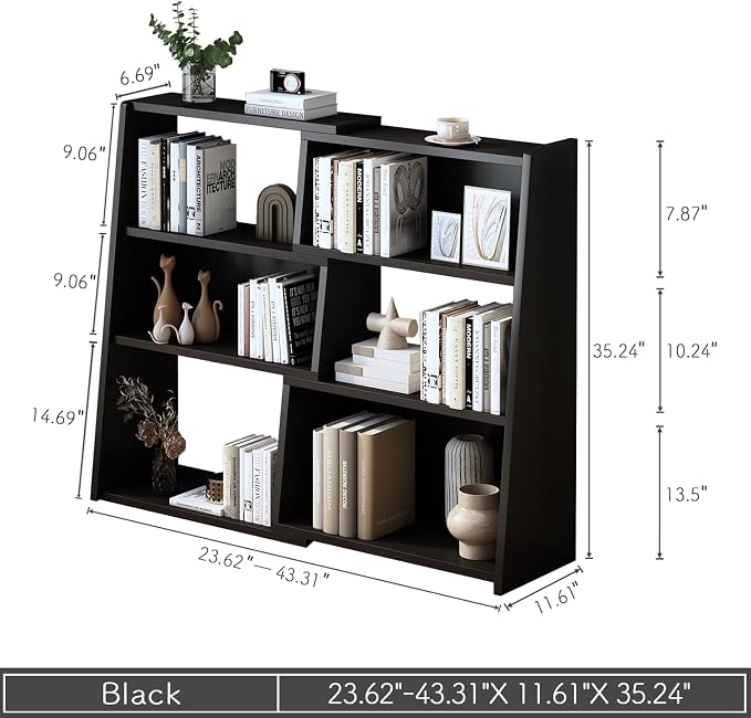 IOTXY Wooden Extendable Shelf Bookcase - Image 2