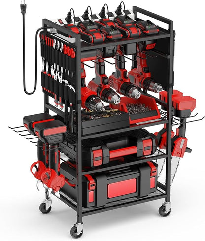 JUNNUJ Garage Large Power Tool Organizer Cart by JUNNUJHome