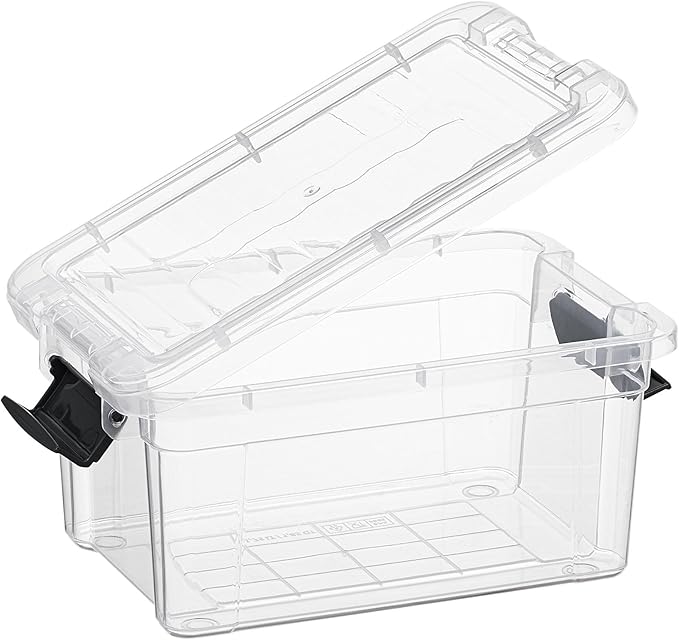 Superio Storage Bins with Lids- 8 Pack, 1.85 Qt Clear Boxes - Image 5