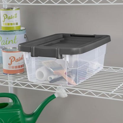 Sterilite 18-Pack Modular Stacker Box, Durable Clear Plastic Storage Bins - Image 5