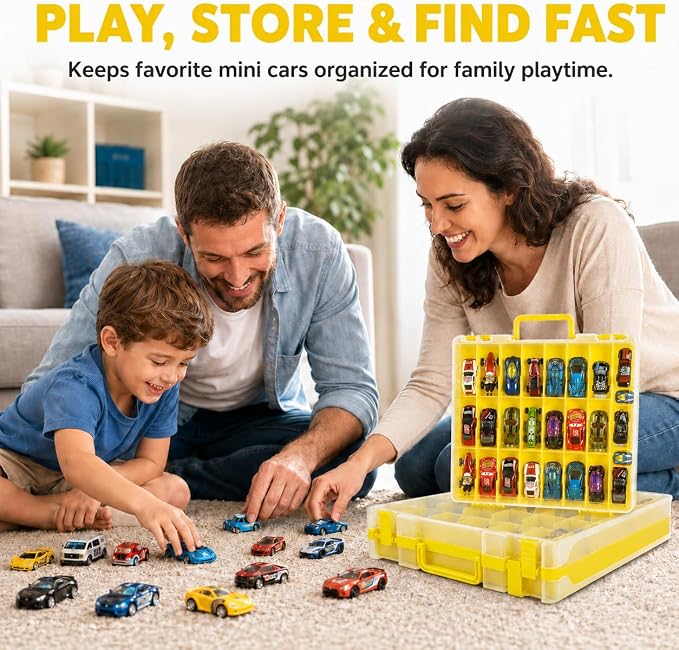 Toy Car Storage Case for Hot Wheels for Matchbox Cars, 48-Slot Organizer | - Image 5