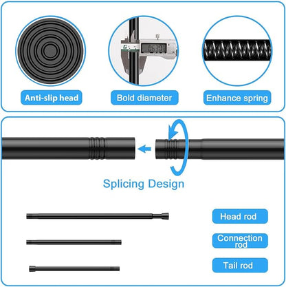 1 Pack Spring Tension Rod, Adjustable 33-59 Inch No Drill, Fits Windows Kitchen - Image 4