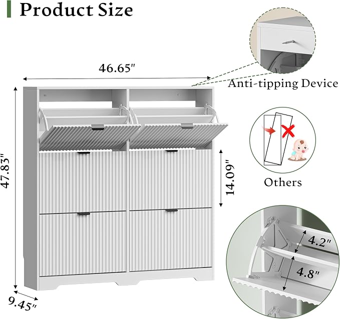 Xixini Shoe Storage Cabinet for Entryway - Image 2