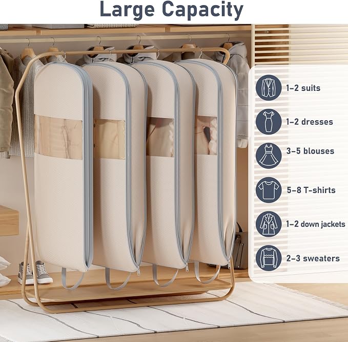 DIMJ 2 Pack 43" Space Saving Garment Bags - Image 7