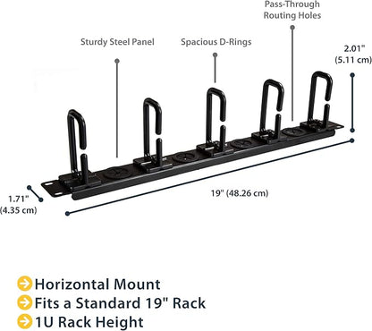 StarTech.com 1U 19" Cable Management Organizer - Image 2