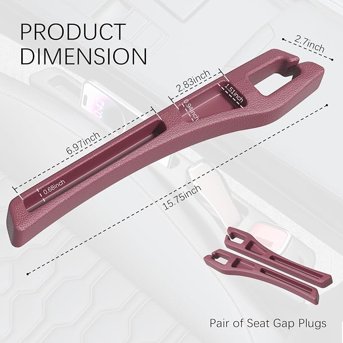 2PCS Car Seat Gap Filler Organizer, 2 in 1 Car Gap Filler - Image 2