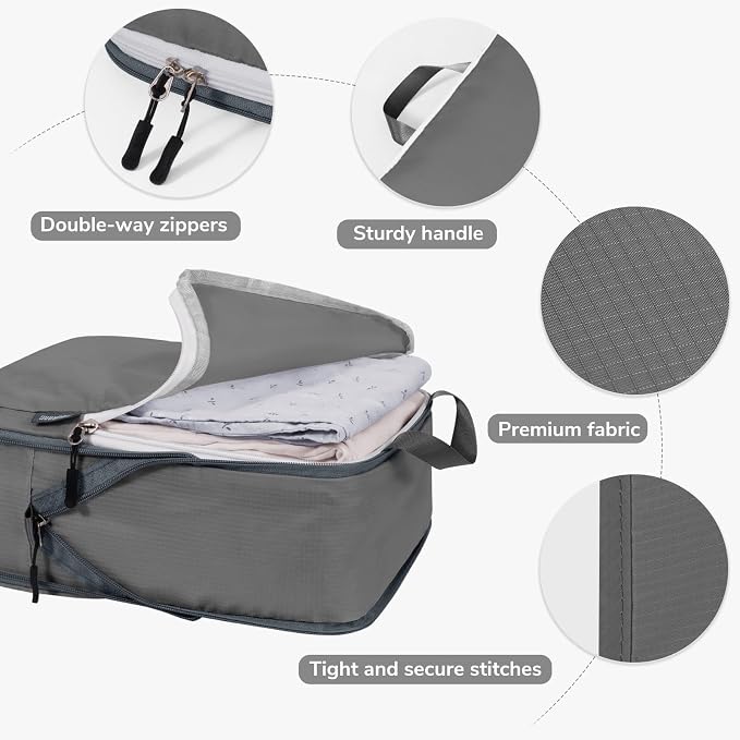 CherryNow Compression Packing Cubes, 7 Set Packing Cubes Compression, Travel - Image 4