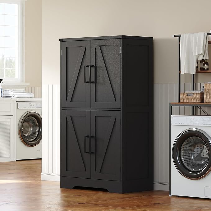 Treocho Farmhouse Bathroom Floor Cabinet by Treocho