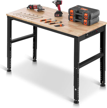 VEVOR Adjustable Workbench, 48 x 20-inch Heavy Duty Work Bench - Image 9