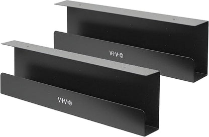 VIVO Under Desk 17 inch Cable Management Trays, Power Strip Holders, Cord by VIVO