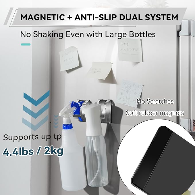 KIHOGEM Magnetic Spray Bottle Hanger, Stainless Steel Spray Bottle Holder - Image 5