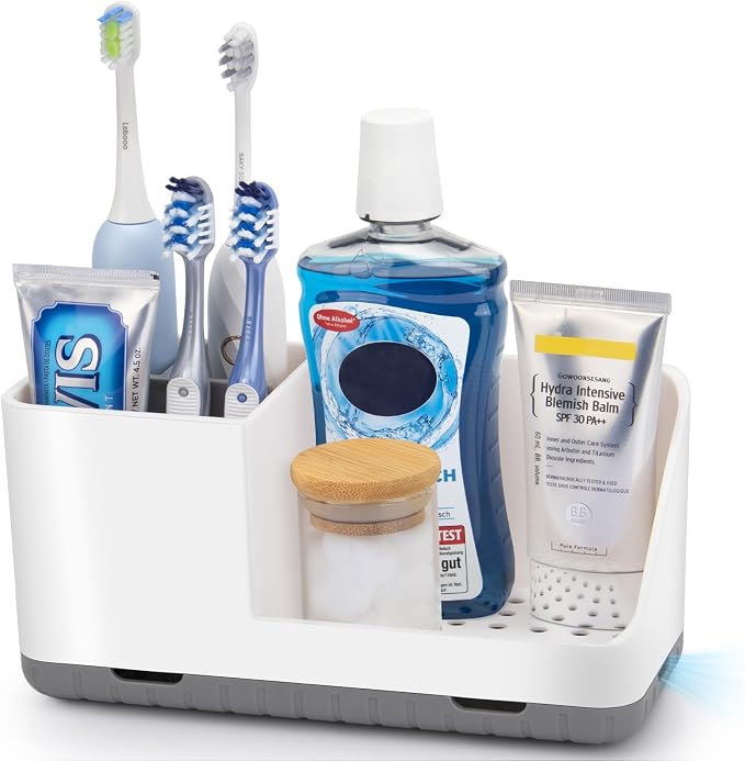 Toothbrush Holders for Bathrooms, Kids Electric Toothbrush and Toothpaste Holder by PARKMANI