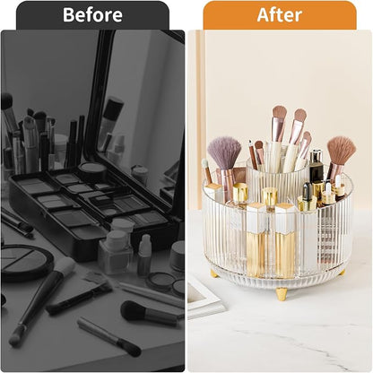 360° Rotate Makeup Brush Holder Organizer, Makeup Organizers Countertop - Image 6