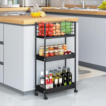 KINGRACK Slim Rolling Storage Cart 3 Tier - Image 5