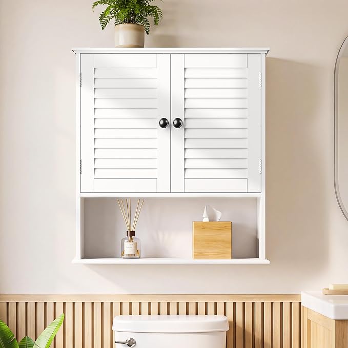 Bathroom Wall Cabinet with Adjustable Shelf, Over Toilet Storage Cabinet - Image 3