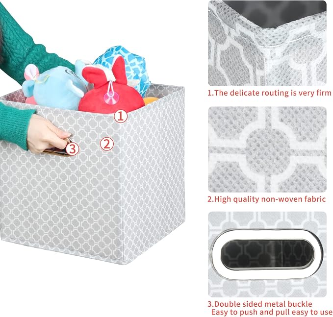 Fabric Cloth Storage Bins, Fabric Cube Organizer - Image 8