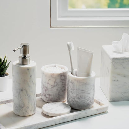 Cork & Mill Marble Toothbrush Holder Cup - Image 5