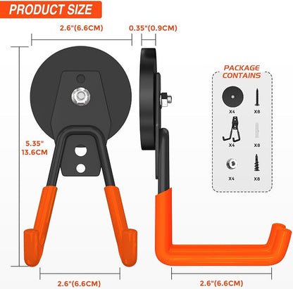 4Pcs Magnetic Hooks Heavy Duty, Large Strong Magnetic Storage Hook - Image 3