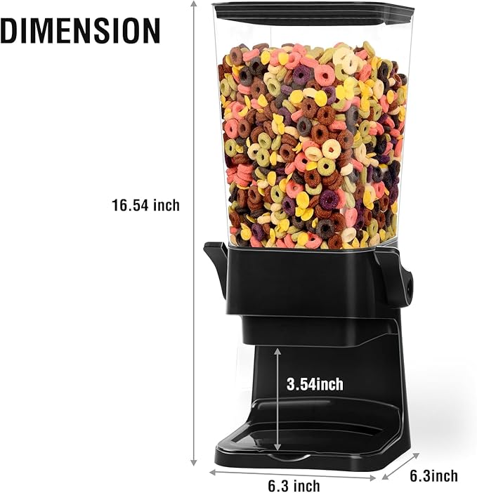 Cereal Dispenser Countertop 3pcs, 5.5L Cereal Containers Storage Dispenser - Image 2