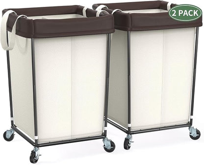 2PK Rolling Laundry Basket by Mefirt