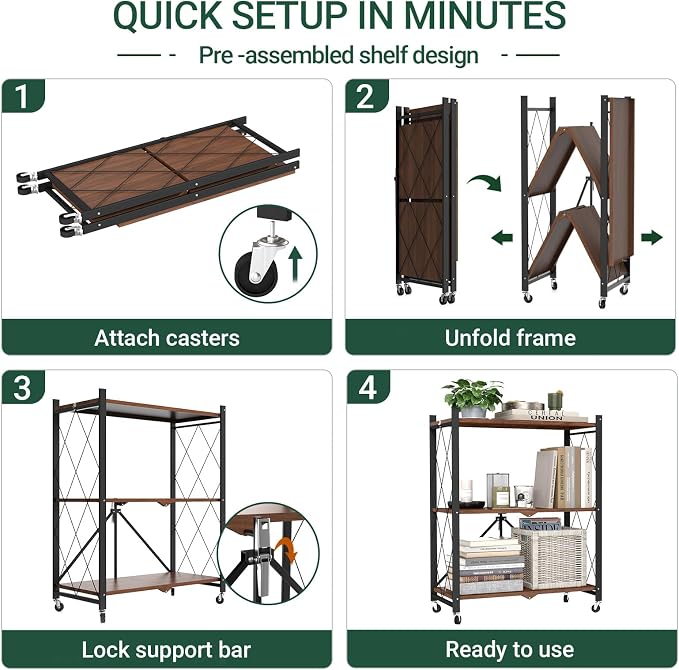 black leopard 3-Tier Foldable Shelf - Image 6