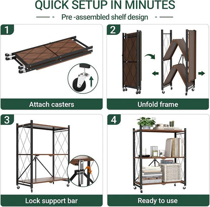 black leopard 3-Tier Foldable Shelf - Image 6