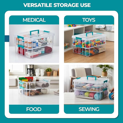 Tribello Craft Box & Art Supply Storage Organizer – Stackable Art Organizer and - Image 9