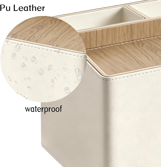 PU Leather Tissue Box Holder Rectangle, Facial Tissue Cover - Image 5